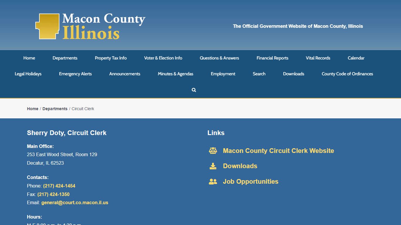 Circuit Clerk - Macon County, Illinois