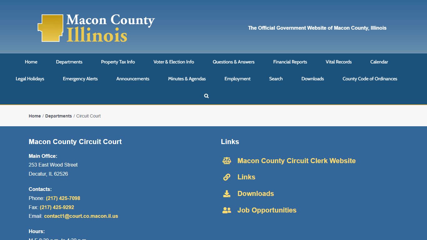 Circuit Court - Macon County, Illinois